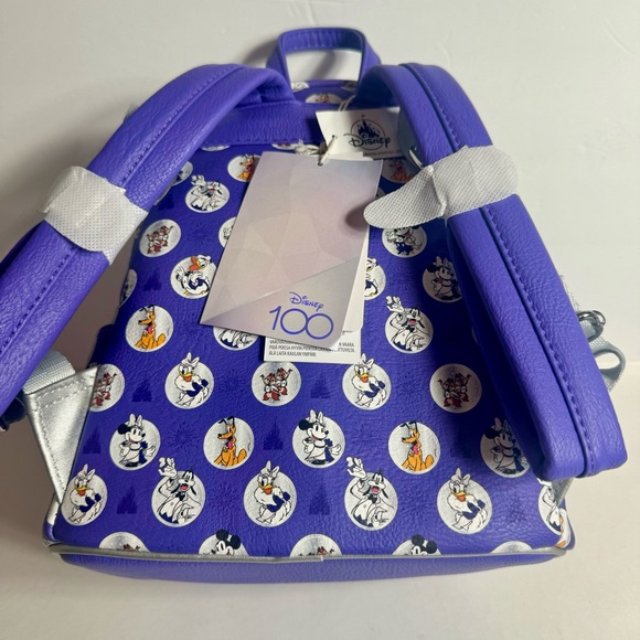 NWT. Disney Parks Loungefly 100th Mickey Mouse Friends Mini Backpack Bag - Picture 7 of 14